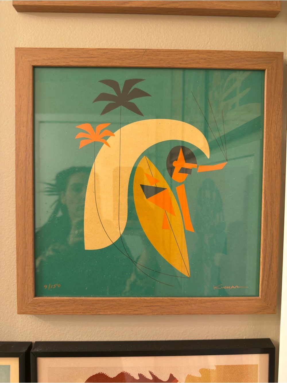LIMITED EDITION 9/150 Nick Kuchar Mid-Century Abstract art UNFRAMED